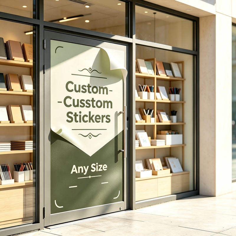 Commercial Wall Printing - Custom Any‑Size 100cm Stickers Brand Graphic
