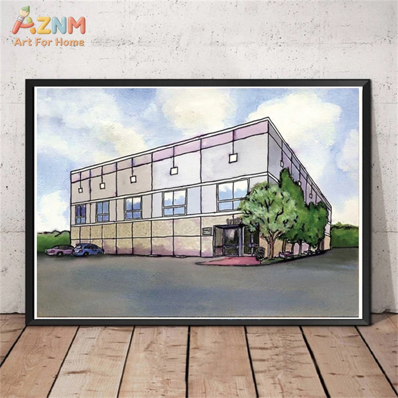 AZNM Watercolor Modern Commerc - Commercial Wall Printing ulasan dan harga