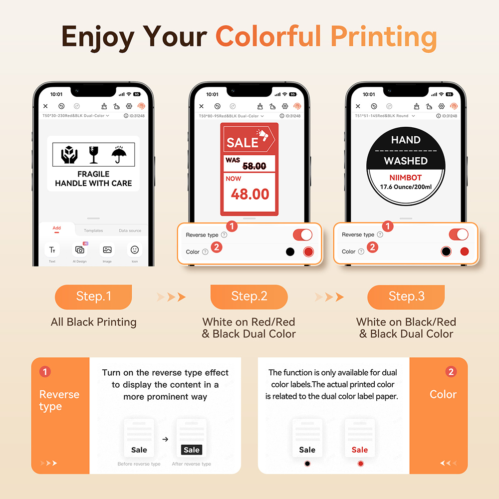 Niimbot B21 PRO Red Black Colo - Commercial Printing Network ulasan dan harga