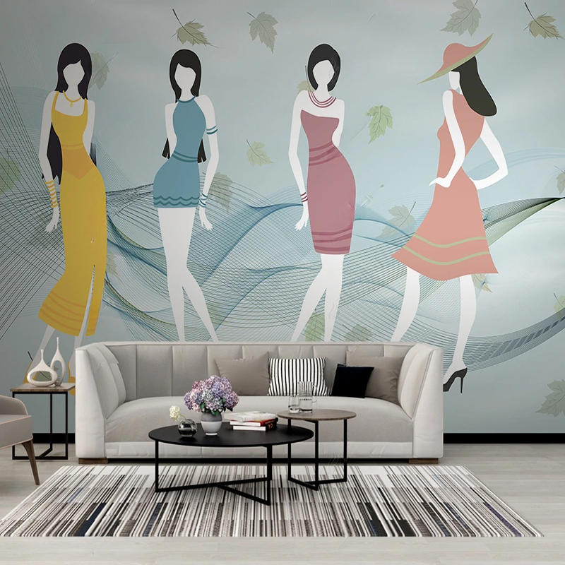 Custom Mural Modern fFresh Sho - Commercial Wallpaper Printing ulasan dan harga