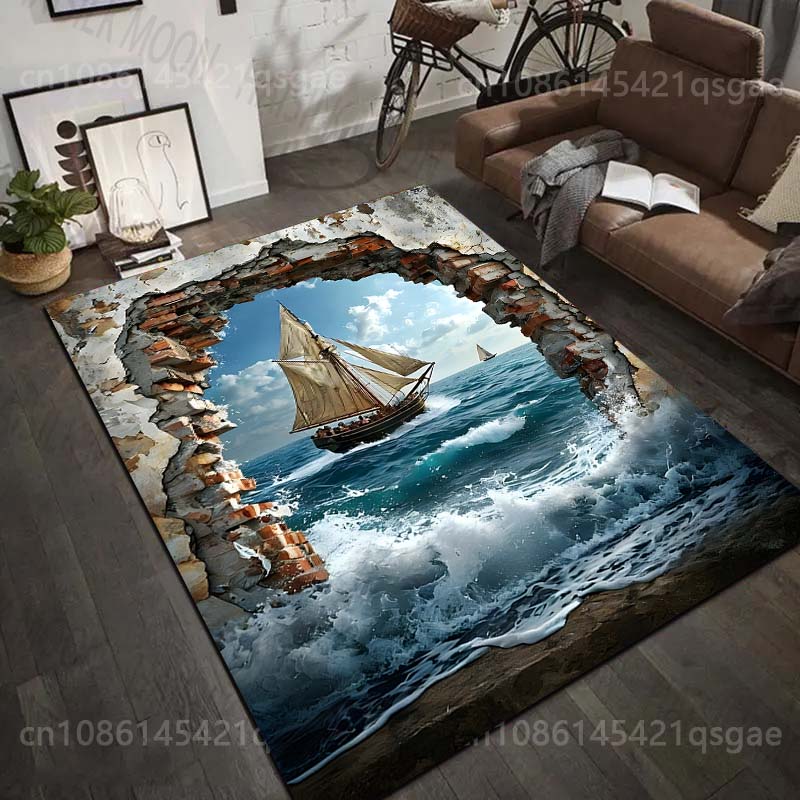 1PC Sailing ship through broke - Commercial Wall Printing ulasan dan harga