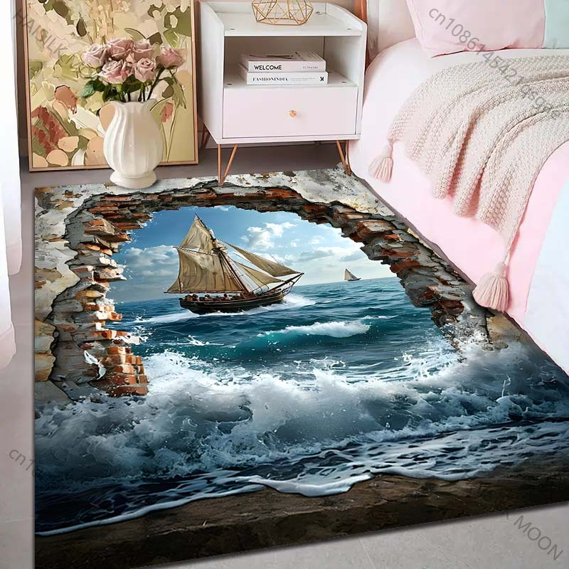 1PC Sailing ship through broke - Commercial Wall Printing ulasan dan harga