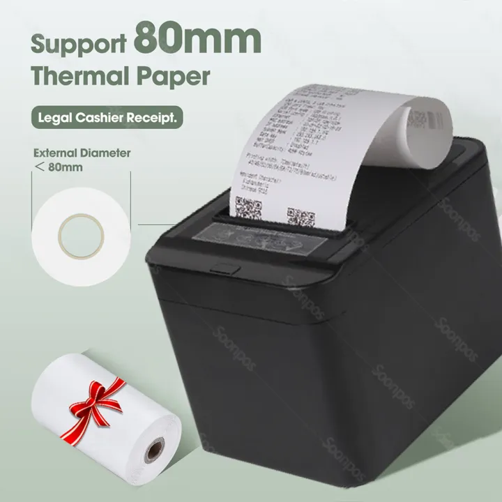 Soonpos 80mm Thermal POS Recei - Commercial Wallpaper Printing ulasan dan harga