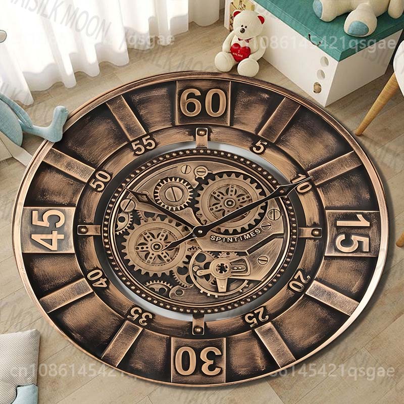 1PC Vintage gear wall clock fa - Commercial Wall Printing ulasan dan harga